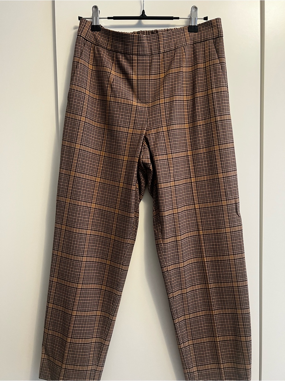 Babaton Brown Plaid Ankle Pants